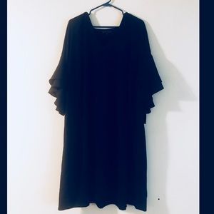 Eloquii Black Dress With Bell Sleeves